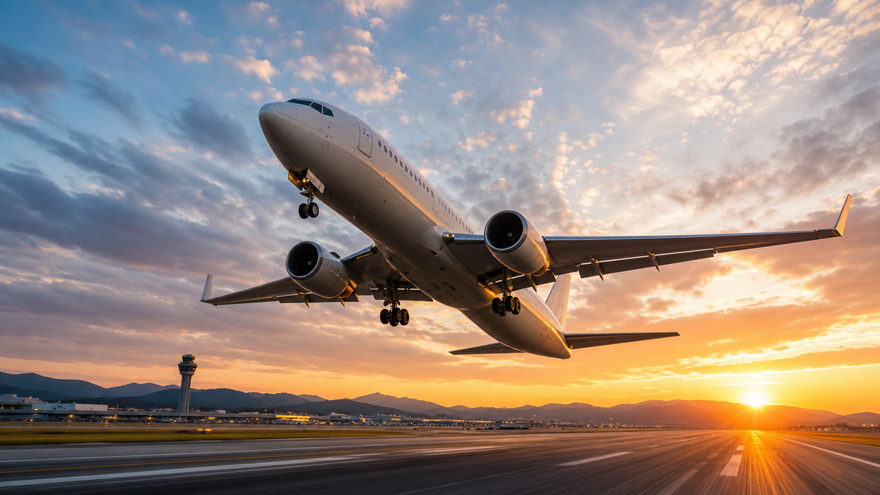 Aircraft on the runway